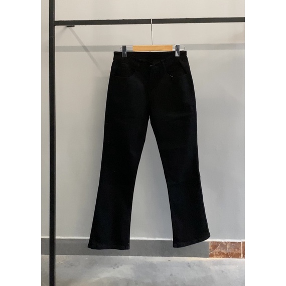 Quần jeans nam ống loe đen trơn TALURETRO quần ống loe nam co dãn bền màu phong cách hàn quốc kèm ảnh thật