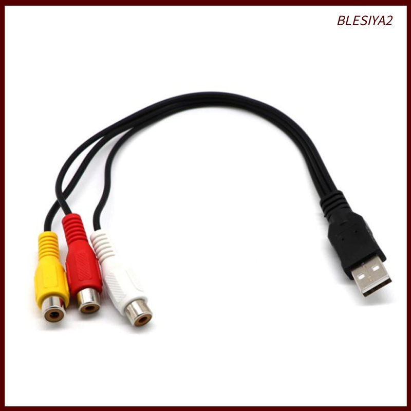 Dây Cáp Chuyển Đổi Blesiya2 Usb Male Sang 3rca Female Video Av A / V Cho Hdtv Tv Máy Tính