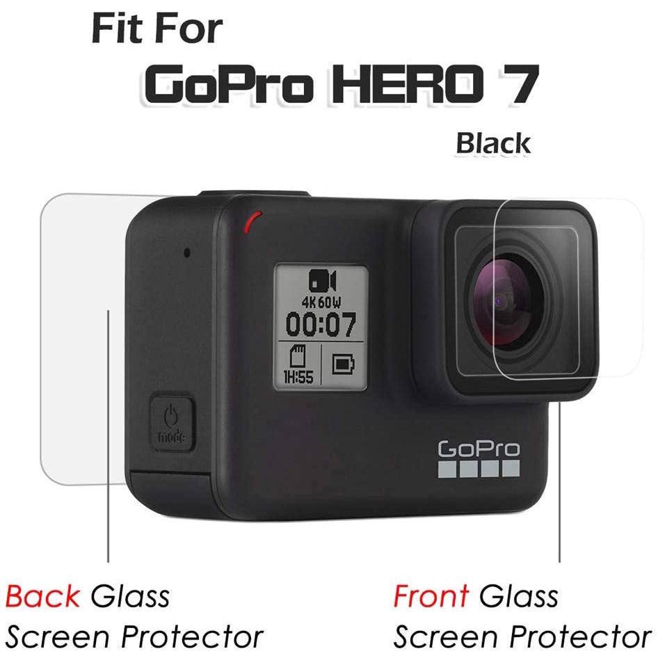 Set 4 Miếng Dán Cường Lực Bảo Vệ Màn Hình Cho Camera Gopro Hero 7 (2018) / Hero 6 / Hero 5