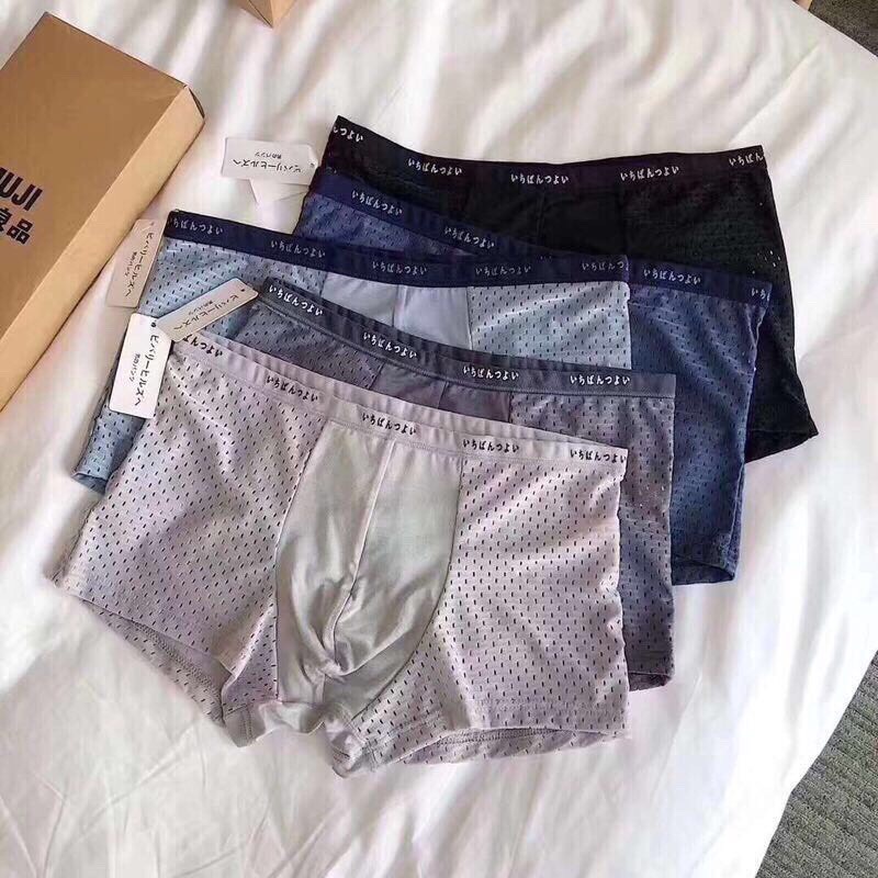 Quần Lót Nam boxer. Quần Sịp Đùi Nhật lưới Có Lỗ Thông Hơi Hàng Bán Shop Có lỗ thoát khí co dãn hút mồ hôi - UStyles