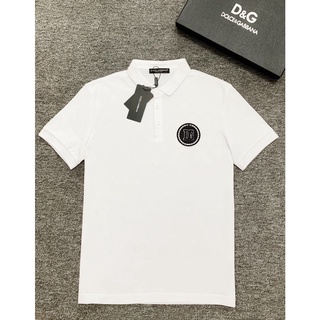D0LCE & GABBA Summer 2020 badge embroidered short-sleeved men's polo shirt, pure cotton fabric, not glossy, trendy