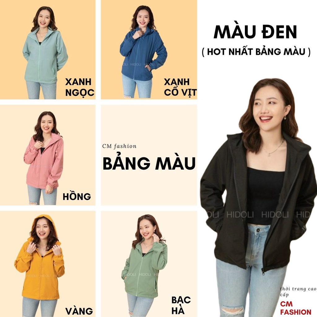 Áo khoác gió nữSALE TOáo khoác nữ CM STORE 2 lớp BỀN ĐẸP-CHỐNG THẤM-NGĂN TIA UV