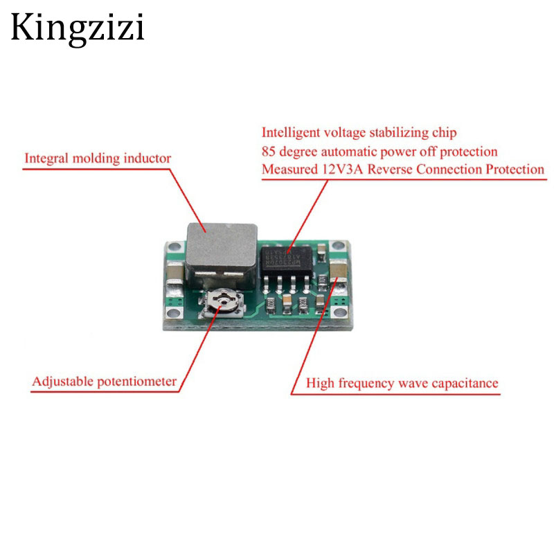 Mô-đun máy bay RC Mini-360 DC-DC Buck Bộ chuyển đổi mô-đun bước xuống 4.75V-23V sang 1V-17V Siêu nhỏ