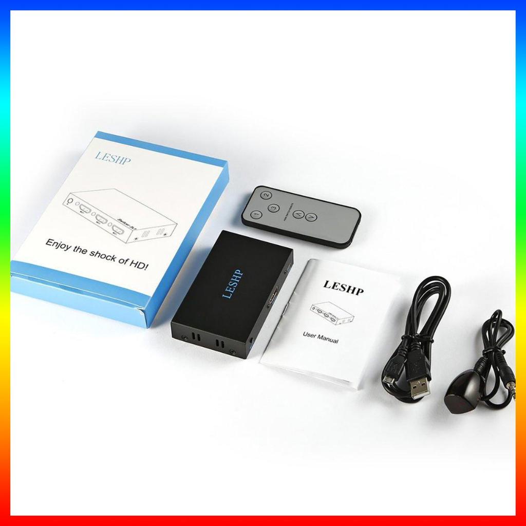 LESHP Plug And Play 4K HDMI-compatible Switcher 3 In 1 1.4V Splitter Box Hub
