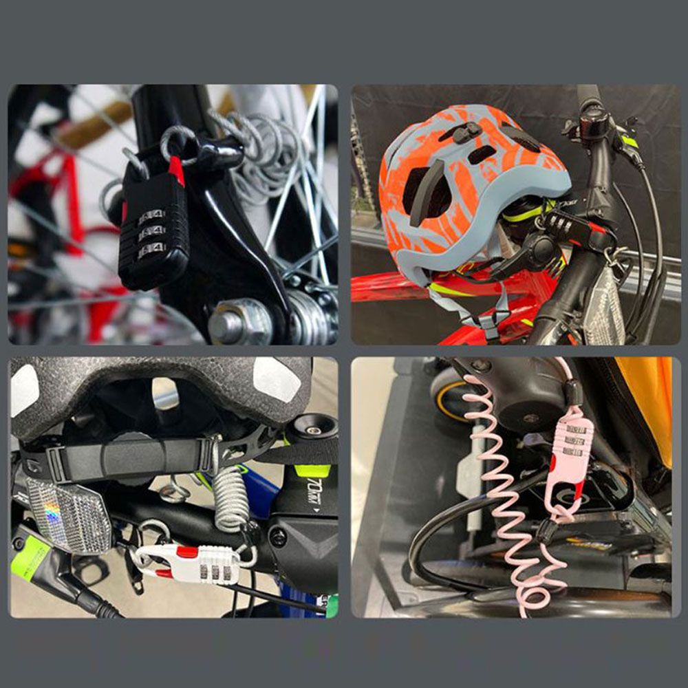 Dây khóa xe đạp mini bằng kim loại chống trộm nhiều màu