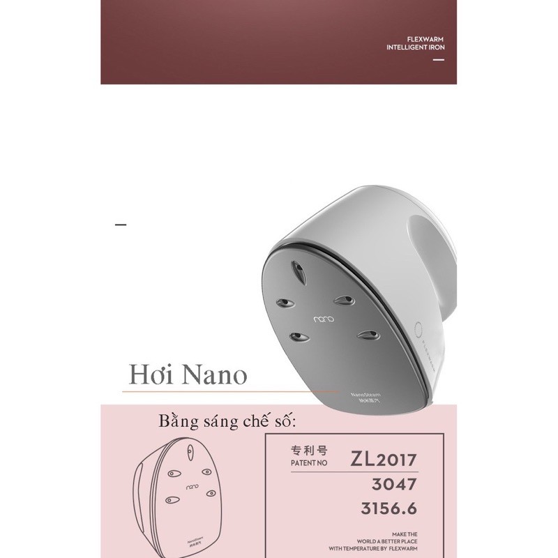 (HÌNH THẬT) Bàn ủi hơi nước mini du lịch, Nano Steam Flexwarm