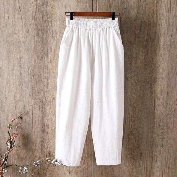 Quần Trung Niên MAI THY Q004, Mẫu Quần Dài Nữ Form Rộng Ống Suông Chất LINEN Cao Cấp | Thời Trang Nữ U40