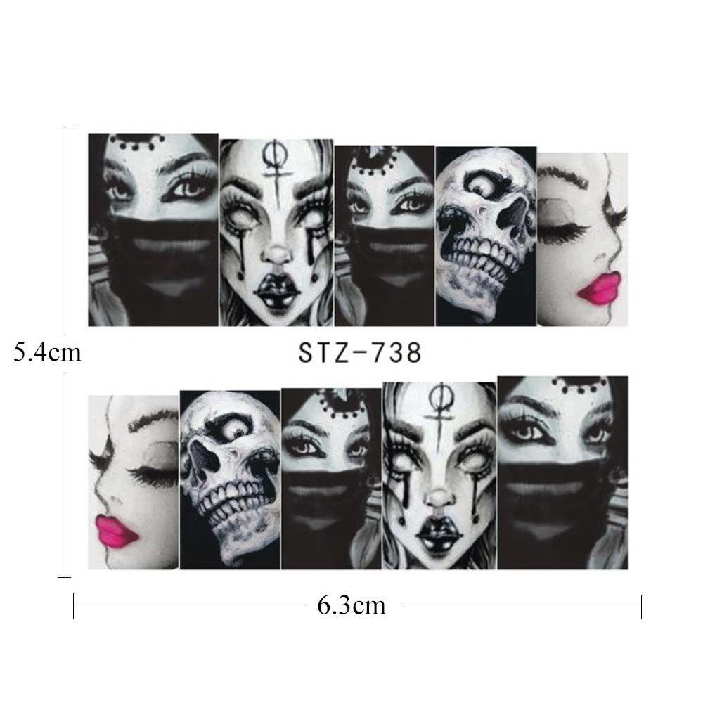 [Hàng mới về] Miếng dán móng tay hình kinh dị phong cách ins Halloween DIY