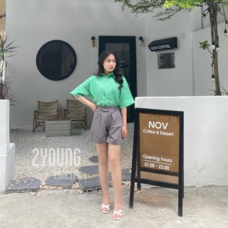 Quần short vải umi lật lai [2YOUNG] Q670 (ảnh thật)