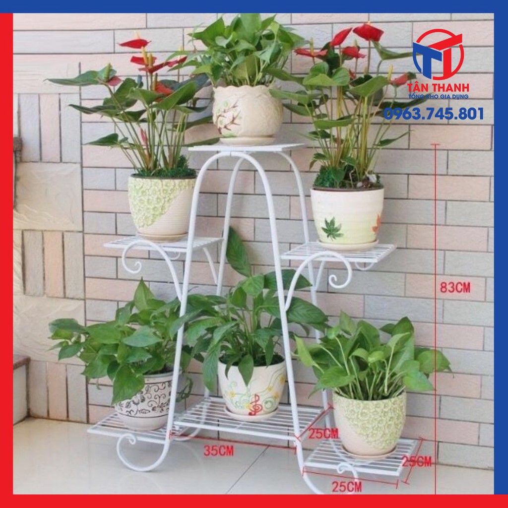 KỆ SẮT ĐỂ CHẬU HOA CÂY CẢNH 6 TẤNG SIÊU SANG TRỌNG.