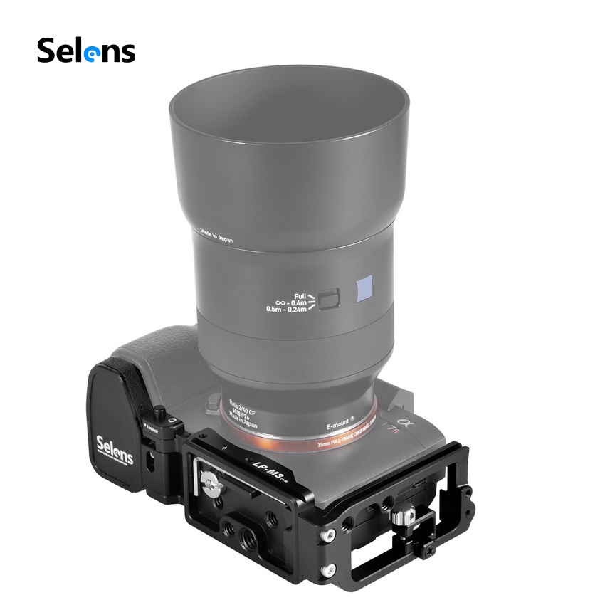 Giá đỡ máy ảnh bằng hợp kim nhôm Selens cho máy ảnh Sony A7II A7III A7RIII A9 A7RIII A7SIII Arca-Swiss LP-M3 Canon R5 R6 Nikon Z5