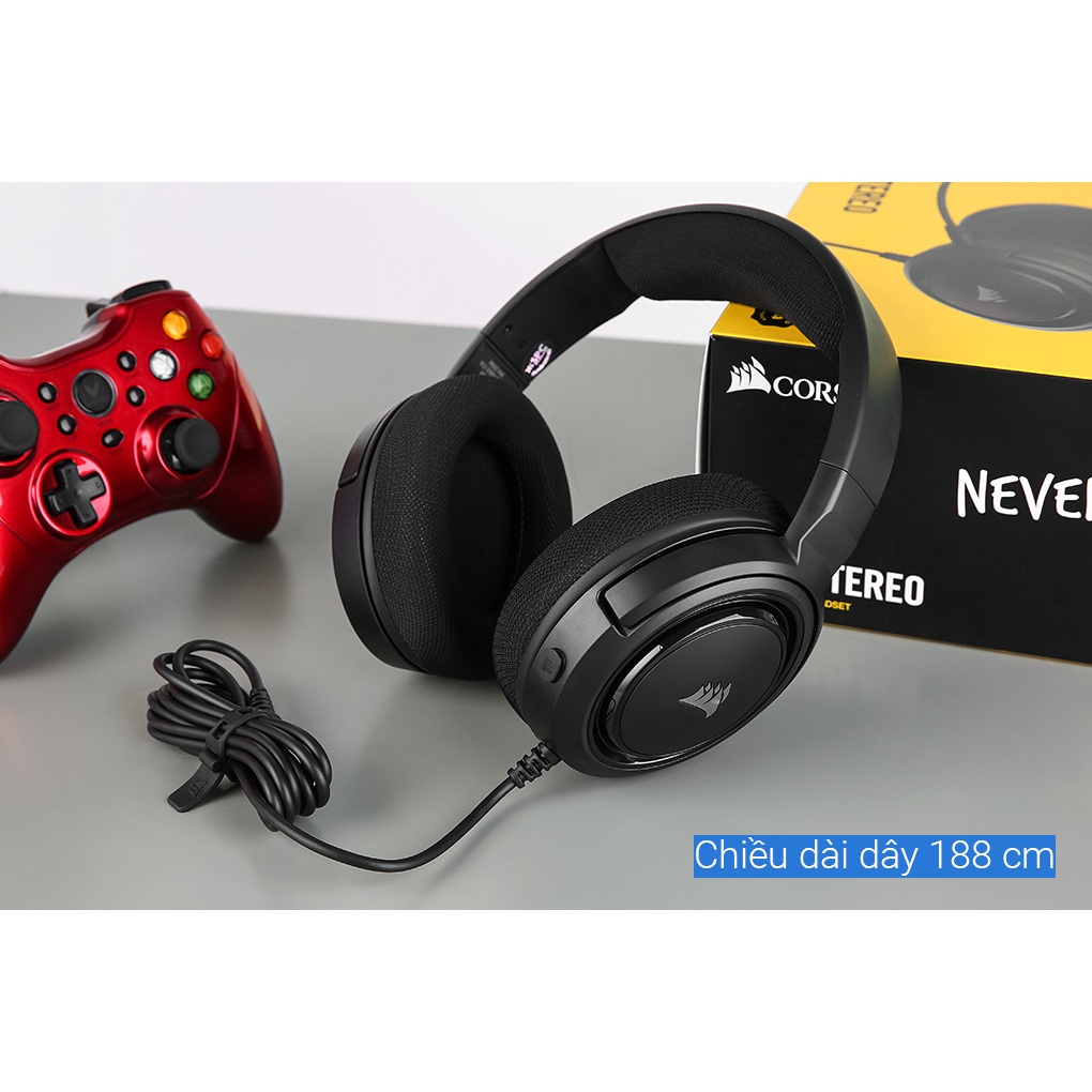 Tai nghe chụp tai Gaming Corsair HS35 Stereo Carbon - Chính Hãng