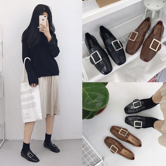 Loafer khoá bản to