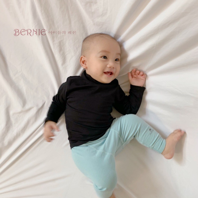 Áo bé trai/bé gái BERNIE cổ 3 phân cotton 4 chiều mùa thu nhiều màu cho bé 9-19kg