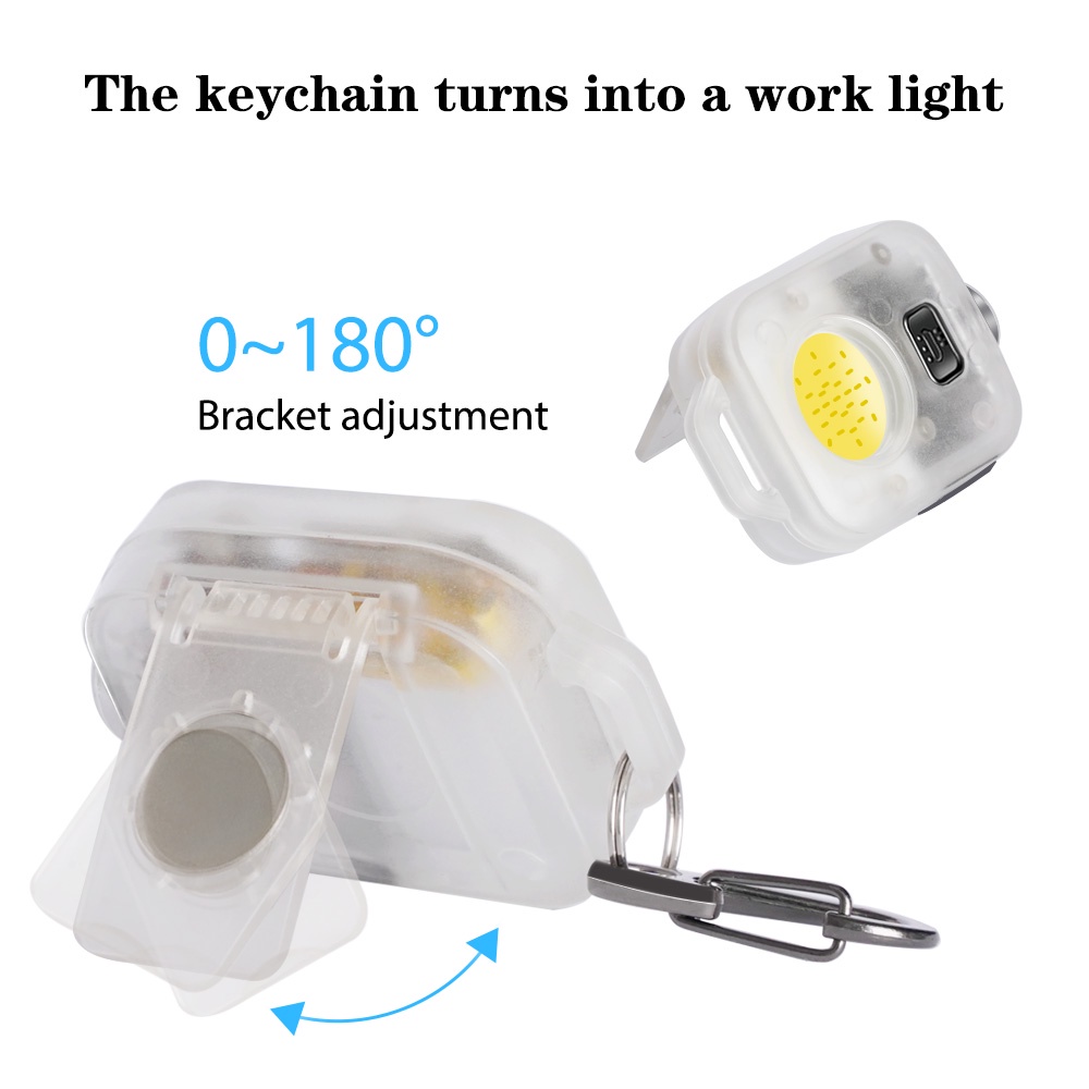 Móc Khóa Đèn LED COB Mini Siêu Sáng Từ Tính Pin 800mAh Có Thể Sạc Lại Tiện Dụng