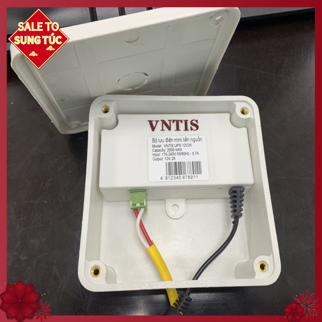[GIÁ SỐC SHOPEE] [HOT]Hộp lưu điện mini liền nguồn VNTIS 12V2A|UPS mini