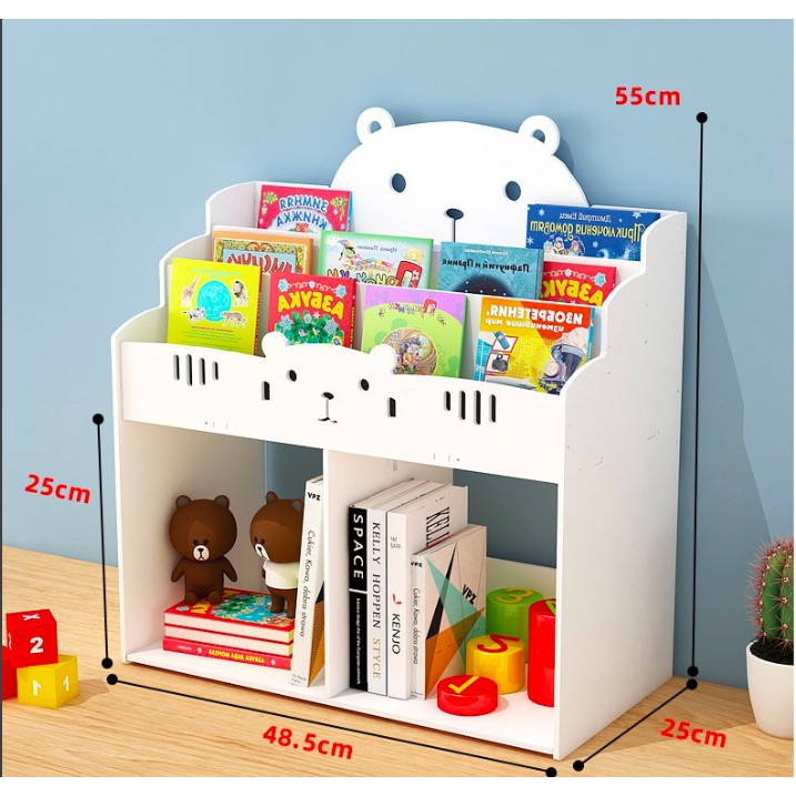[ Nhựa Không Chì] Kệ sách để bàn lớn hình bé gấu cho bé dành cho cả bé trai bé gái TXT04 | BigBuy360 - bigbuy360.vn