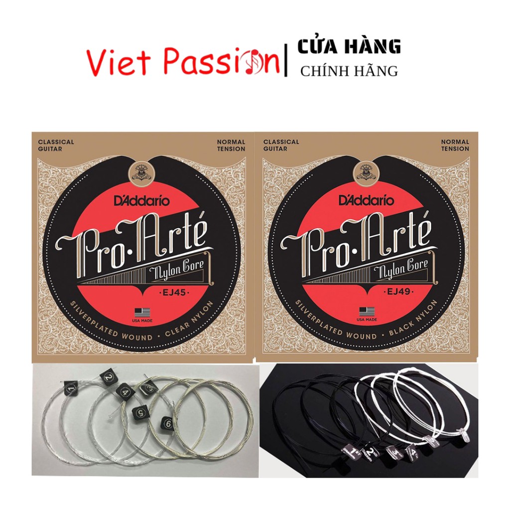 Dây đàn Guitar Classic D'addario EJ27N Normal dây đàn guitar cổ điển nylon chất lượng Viet Passion