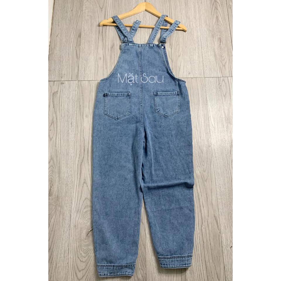 Quần yếm khuy chân 💖FREESHIP💖 Yếm jeans bo cúc chân dáng cực xinh AD21