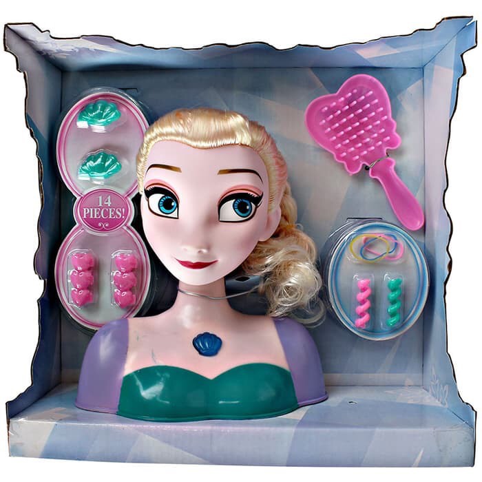 Mô Hình Đồ Chơi Đầu Búp Bê Barbie Elsa Trong Phim Frozen