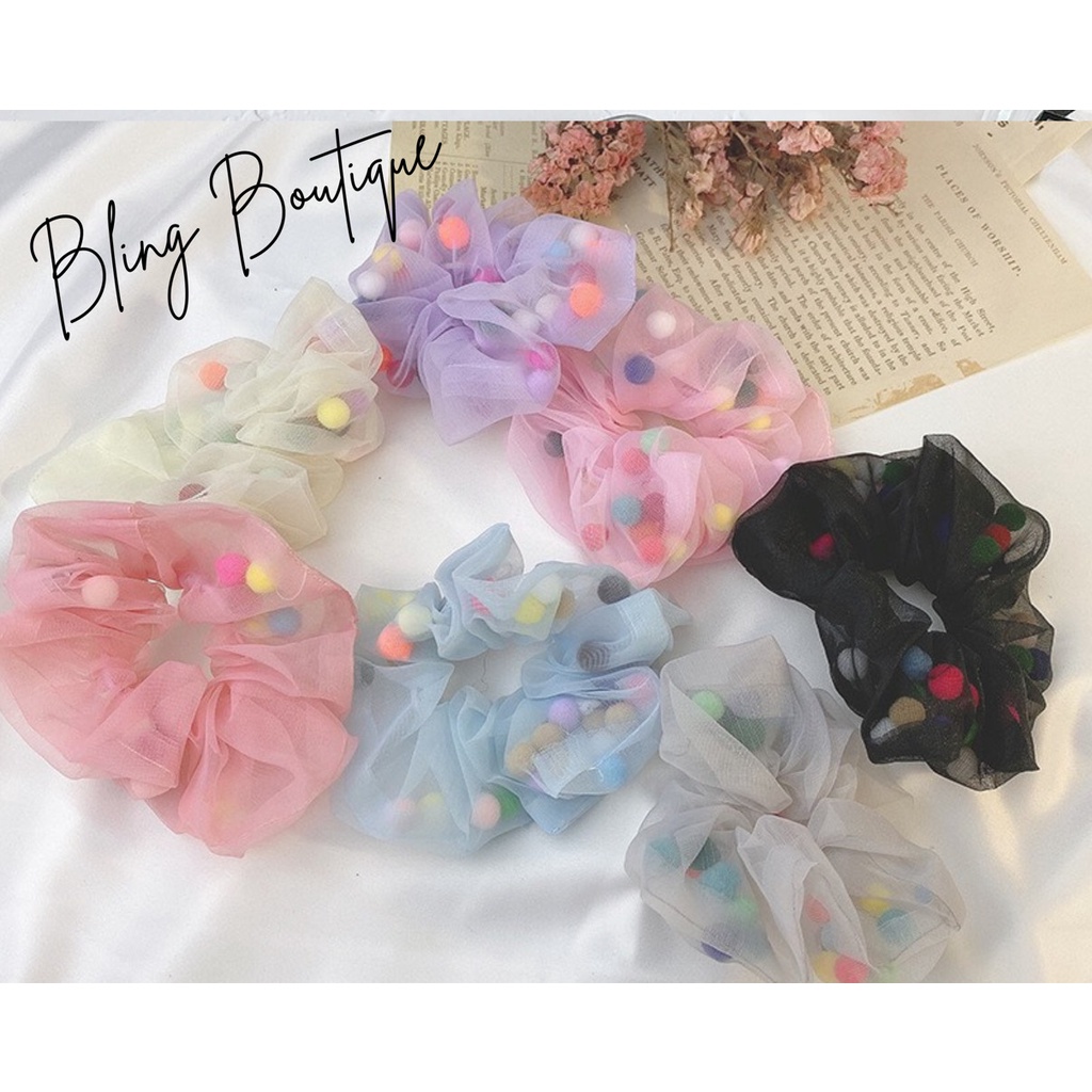 Cột tóc vải Scrunchies Hàn Quốc phong cách vintage cực xinh - Buộc tóc đa năng kiêm vòng tay vải nữ cá tính, độc lạ