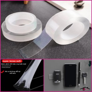 Băng keo nano siêu dính 2 mặt đa năng trong suốt. Dán ỏ đâu dính chặt ở đó