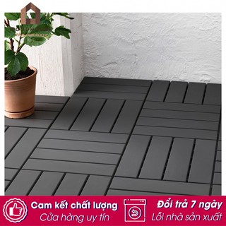 Thùng 10 ván sàn gỗ vỉ nhựa thảm gỗ lót nền ban công phòng khách 4 nan 10 vỉ miếng sàn gỗ