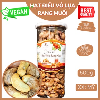 Hạt Điều vỏ lụa rang muối loại 1 Bình Phước Hũ 500g