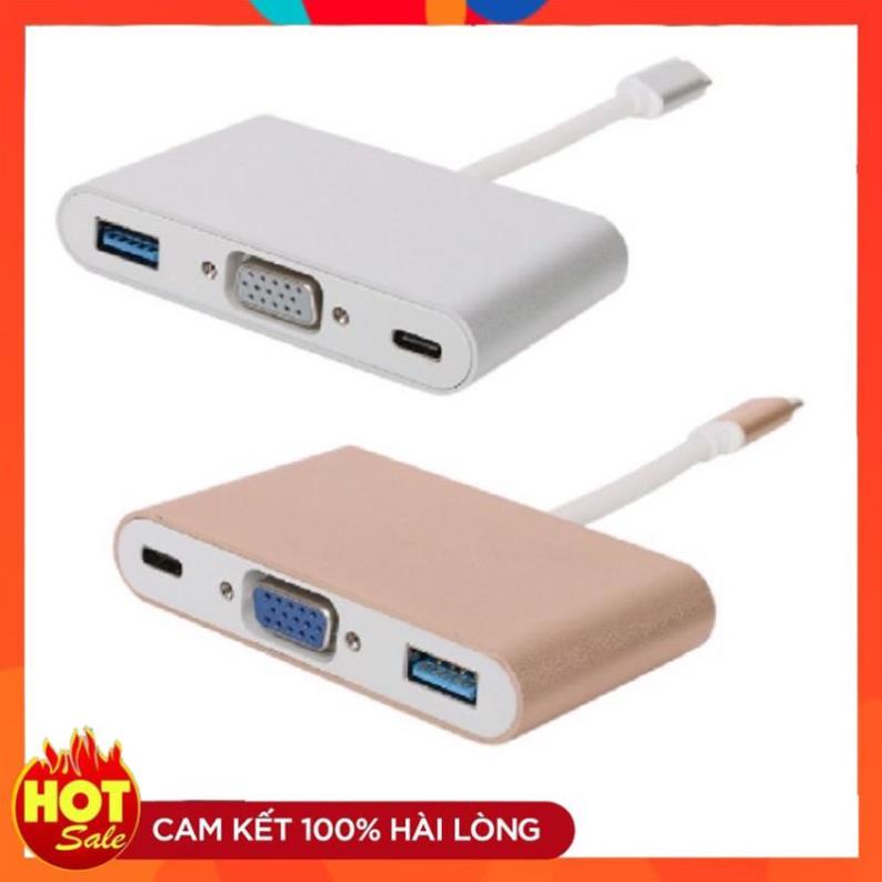 Cáp chuyển tin hiệu usb Type c sang Vga và usb 3.0 hàng xịn chất lượng cao