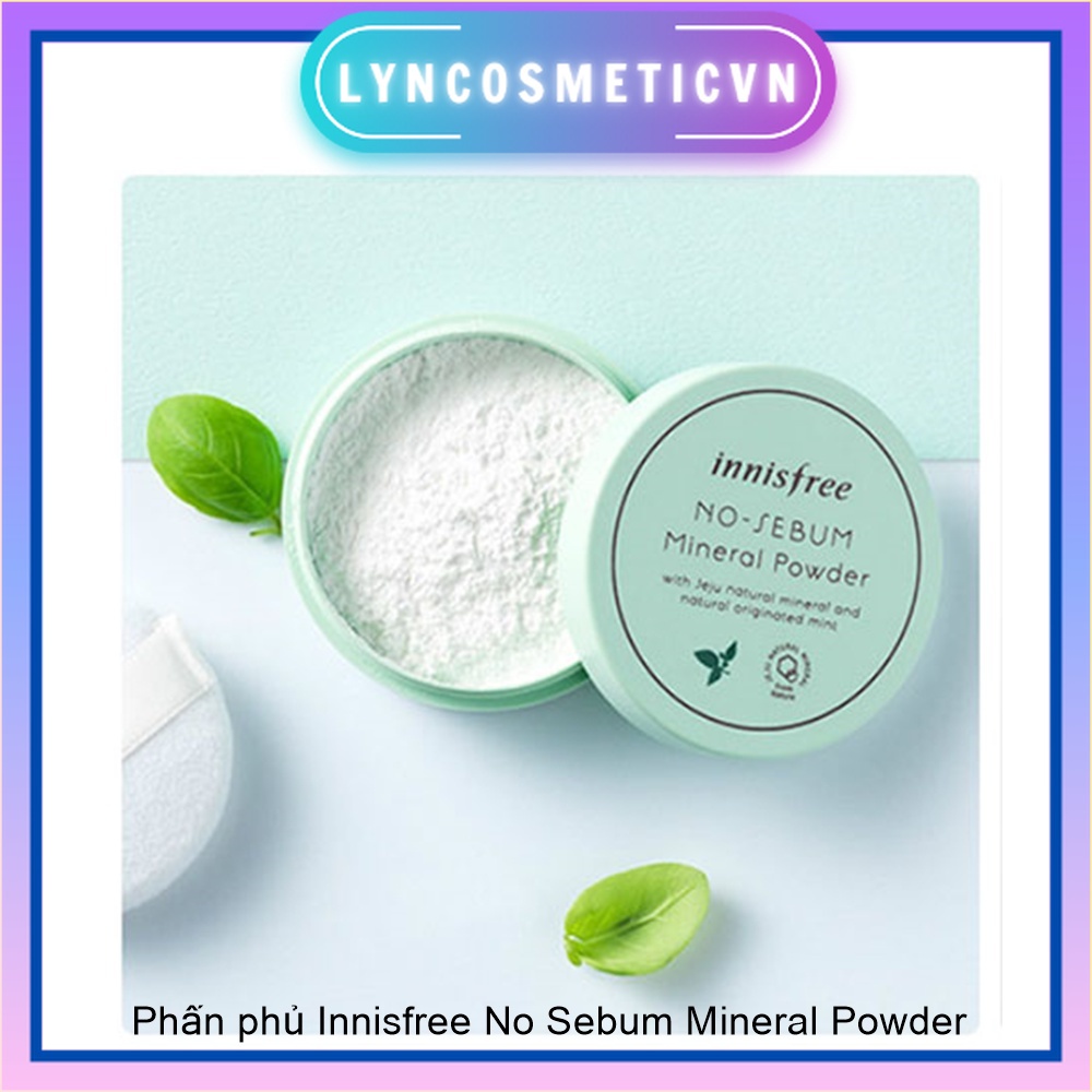 Phấn phủ bột kiềm dầu ,mịn da Innisfree No Sebum Mineral Powder