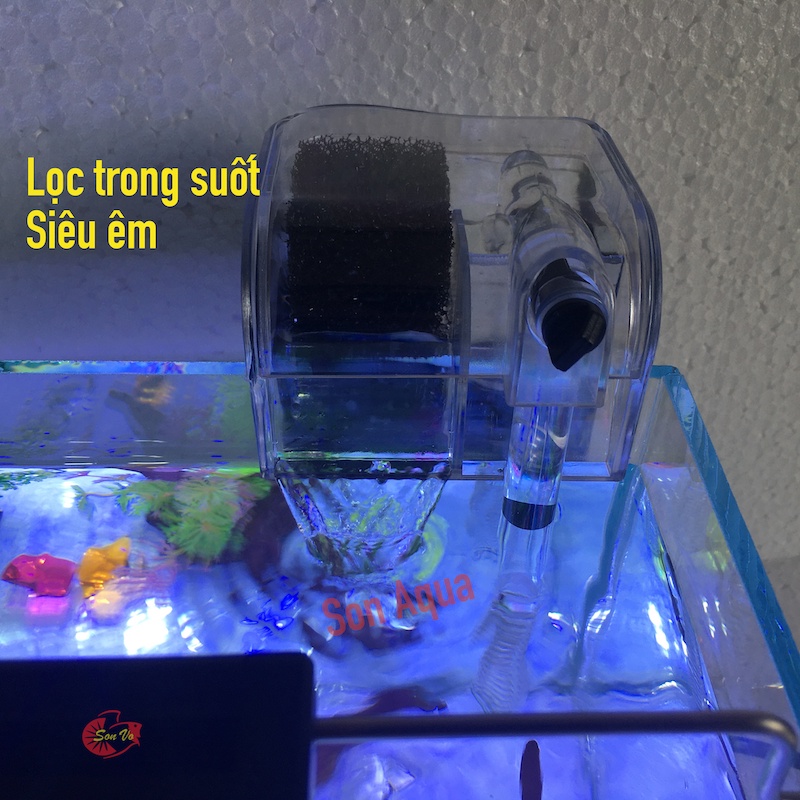 bể cá mini Combo gồm hồ đèn lọc, trọn bộ hồ cá để bàn thủy sinh phong thủy, kính trong dán giấu keo