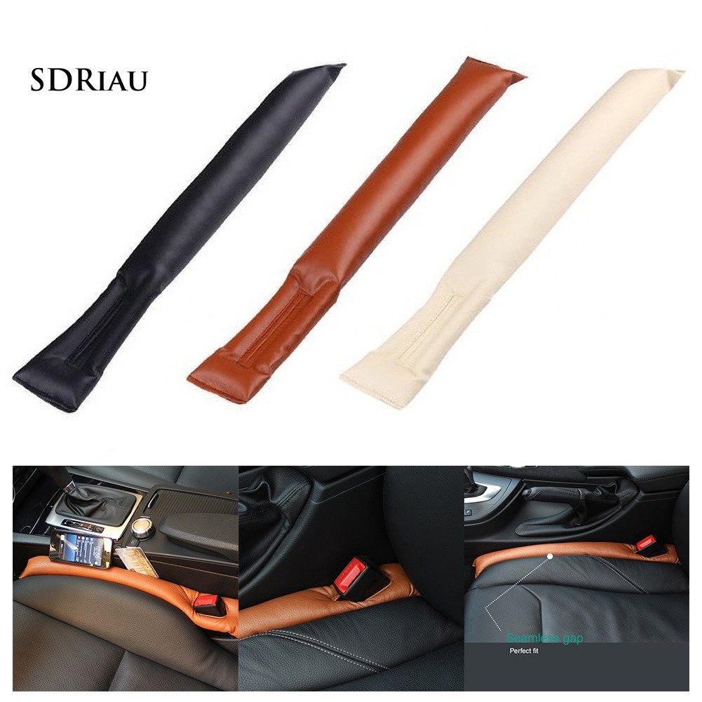 Leak Proof Faux Leather Universal Car Seat Gap Filler Stuffing Cushion Blocker
