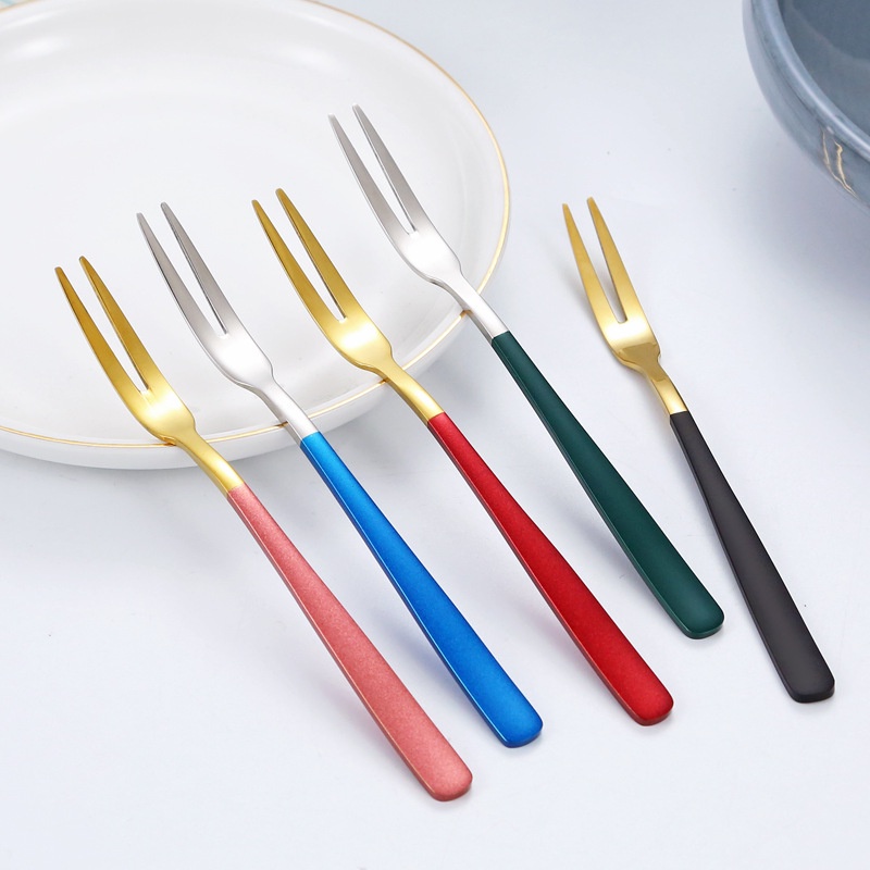 Nĩa Ăn Tráng Miệng Bằng Inox 304 Phong Cách Hàn Quốc