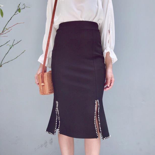 12.12 Xả - [có size eo < 95cm] Chân Váy Xẻ 2 Tà Đính Hạt - Chân Váy Bút Chì - Chân Váy Công Sở Size Đại Y88 ' 2021 . ᴬ : | BigBuy360 - bigbuy360.vn