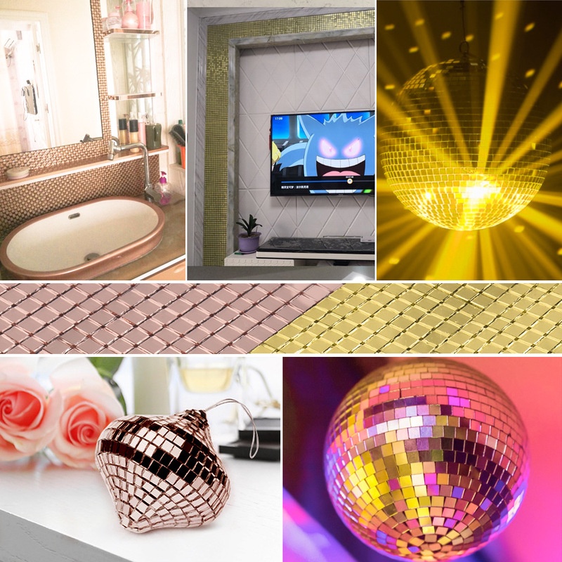 Cuộn Dây Ruy Băng Dài 1M Dán Tường Mặt Gương Tự Dính Trang Trí Nhà Cửa