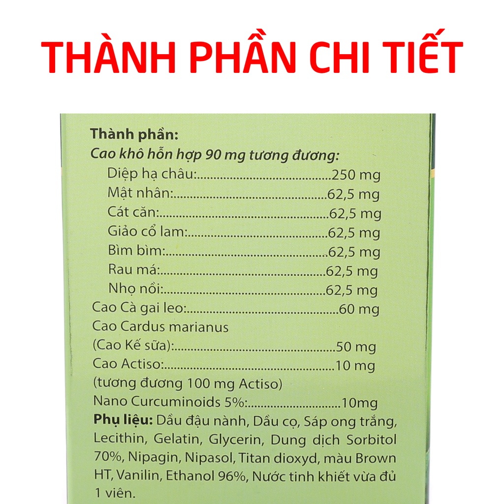 Bổ gan cao Cà Gai Leo, cao diệp hạ châu mát gan - 50 viên