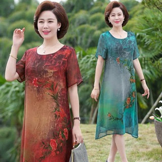 Váy nữ trung niên dáng suông