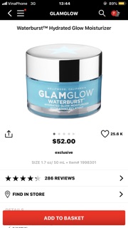 Kem dưỡng ẩm GlamGlow 5ml