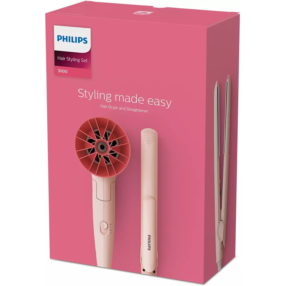 Bộ Tạo Kiểu Tóc PHILIPS HP398, Gồm Máy Sấy Tóc Và Máy Tao Kiểu Tóc - Hàng Chính Hãng