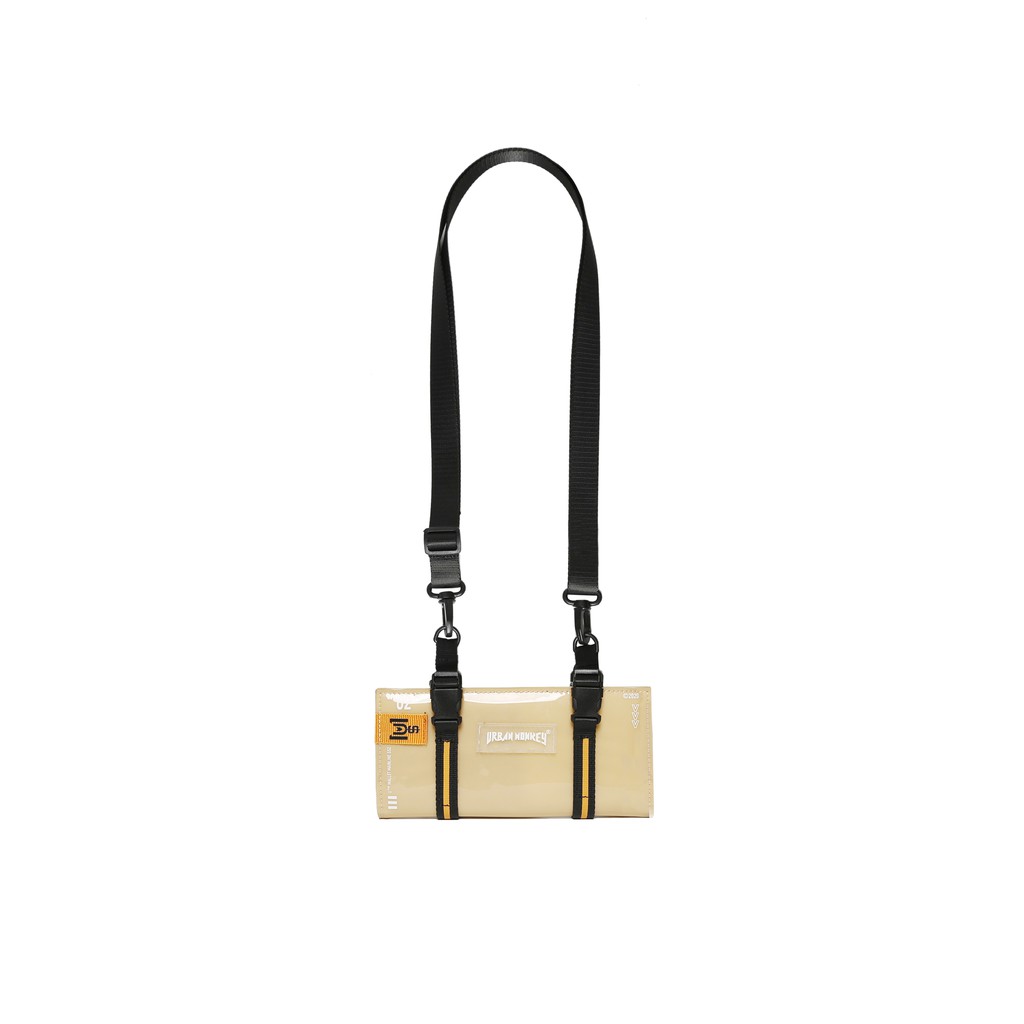 Ví Dài URBAN MONKEY PVC Trong Suốt Chống Nước Có Thể Đeo Chéo Màu Tan