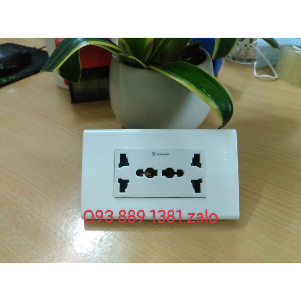 Hạt ổ cắm điện 3 chấu đa năng lắp mặt Panasonic, phù hợp mọi chuẩn phích cắm điện