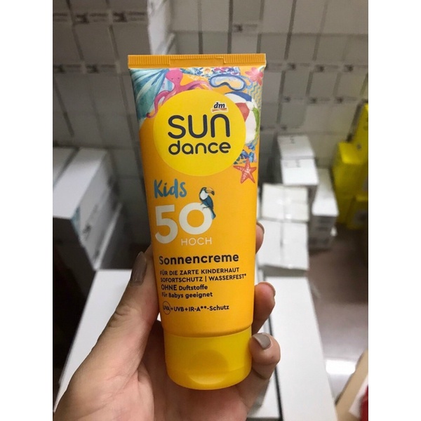 ĐỨC - Kem chống nắng cho bé DM Sundance Kids 50 Hoch Sonnencreme 100ml