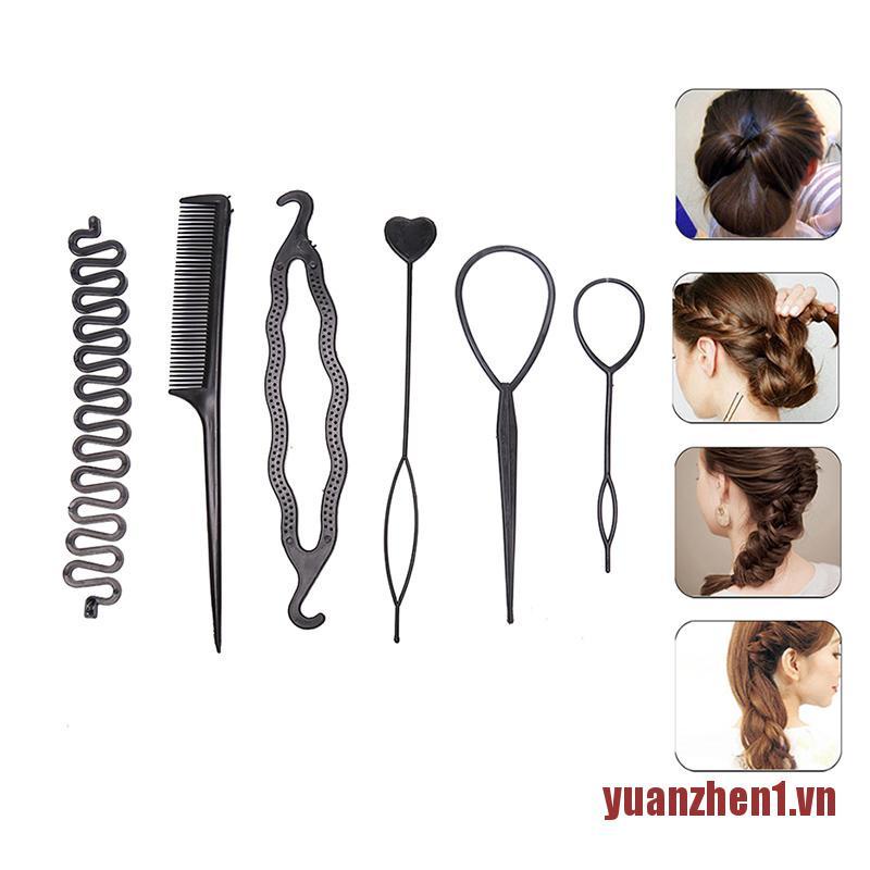 Bộ 6 Dụng Cụ Tạo Kiểu Tóc Xuyên Thấu YUANEN