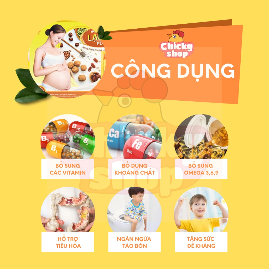 Ngũ cốc bầu Lạc Lạc plus DR.MAYA hộp 30 gói/600gram