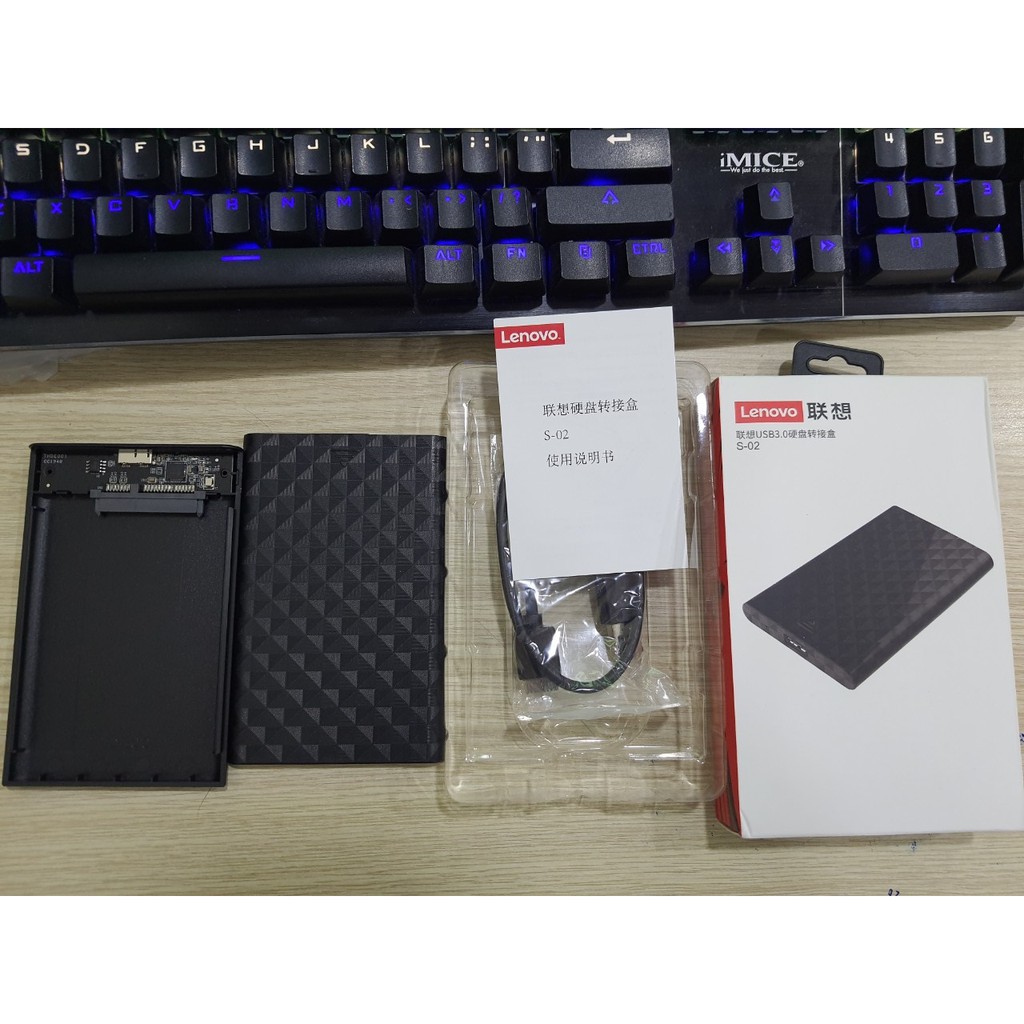 Hộp ổ cứng Hdd Box LENOVO S-02, 2.5", USB 3.0 | BigBuy360 - bigbuy360.vn