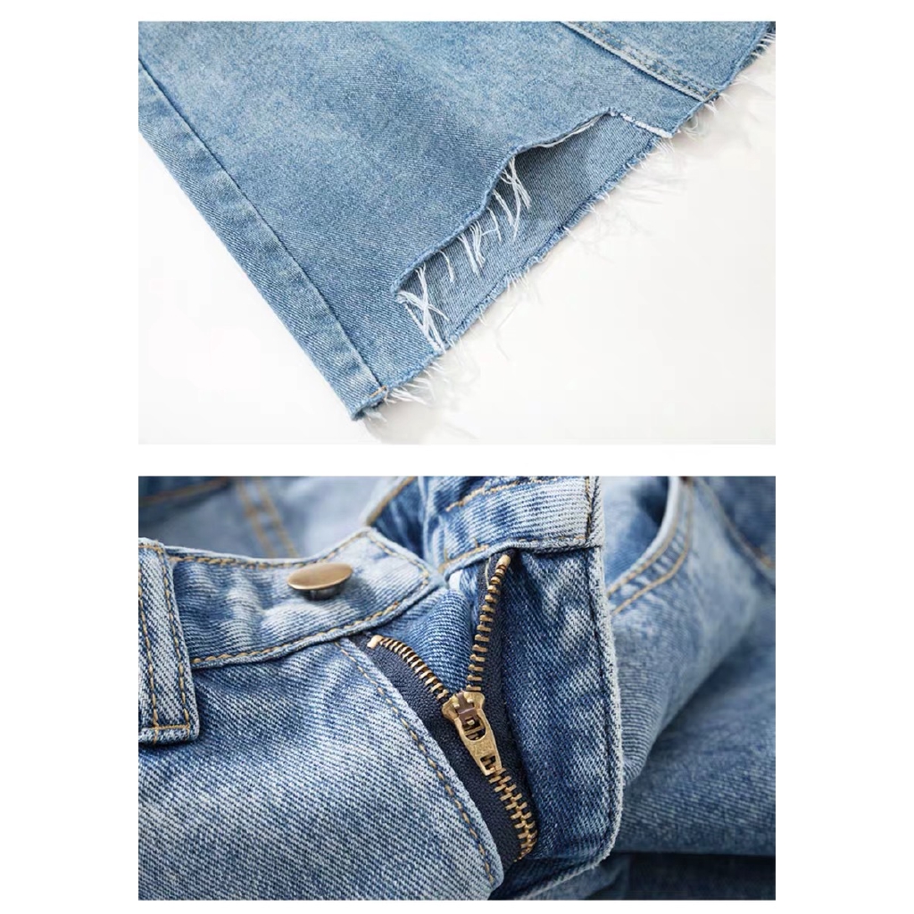 Chân váy Jeans eo cao phong cách trẻ trung năng động | BigBuy360 - bigbuy360.vn