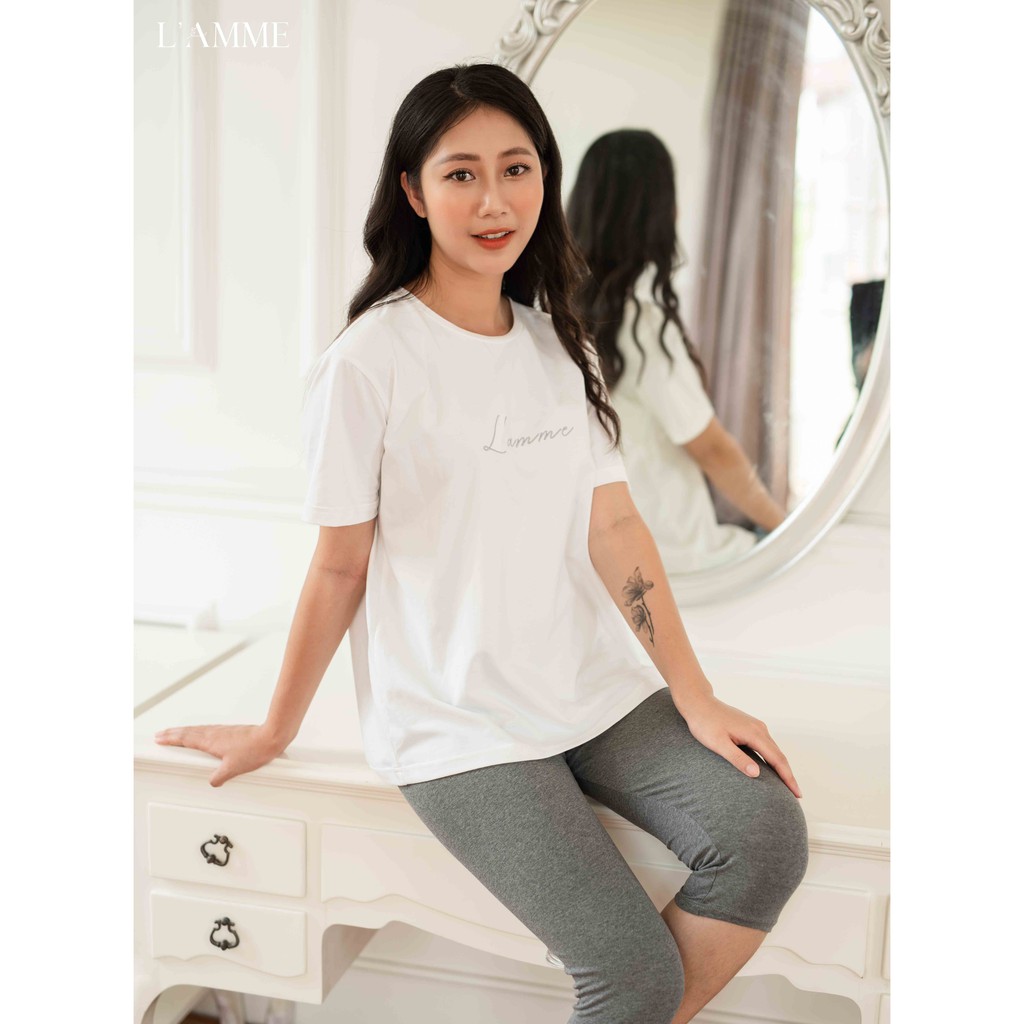 Quần legging bầu cạp chun hè cho mẹ bầu thoải mái khi ở nhà, tự tin khi xuống phố thiết kế bởi LAMME