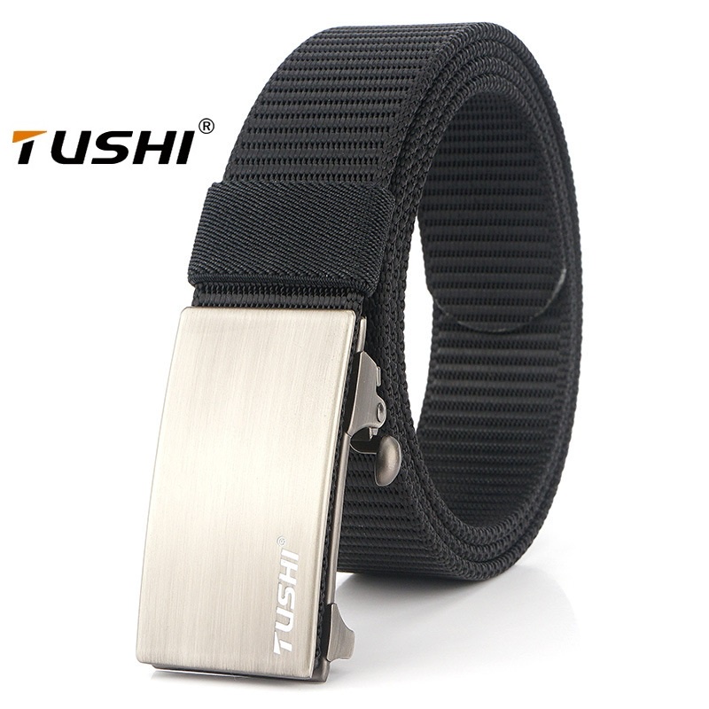 (HÀNG ĐẸP) Dây Nịt Nam Cao Cấp TuShi_Khóa Tự Động Bằng Hợp Kim Không Gỉ, Dây Vải Canvas Siêu Bền Đẹp_Thắt Lưng Nam Xịn.
