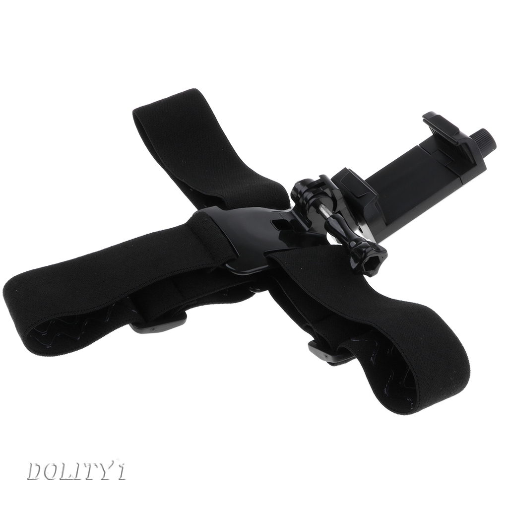 (Doity 1) Head Strap Headband Phone Clip Holder For Smartphones