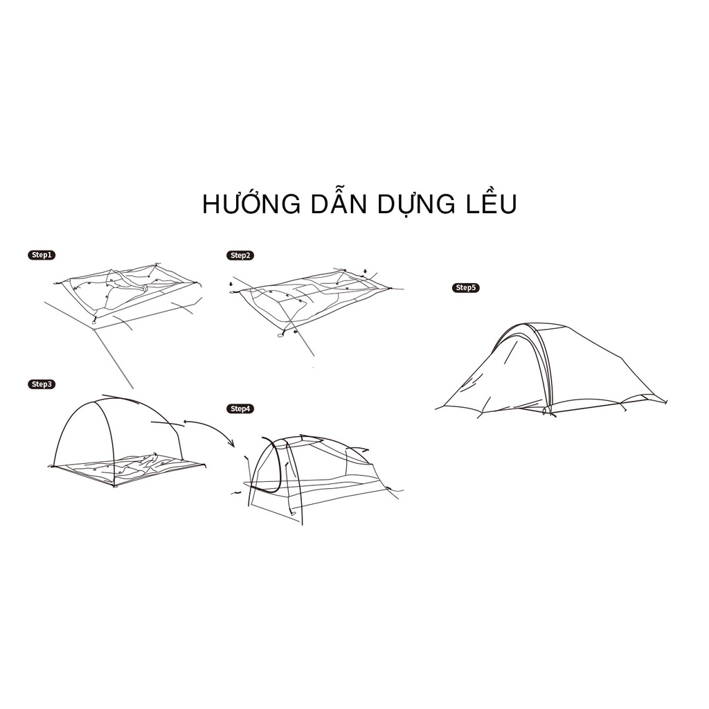 Lều 2 Người Siêu Nhẹ Ba Mùa Naturehike NH20ZP091